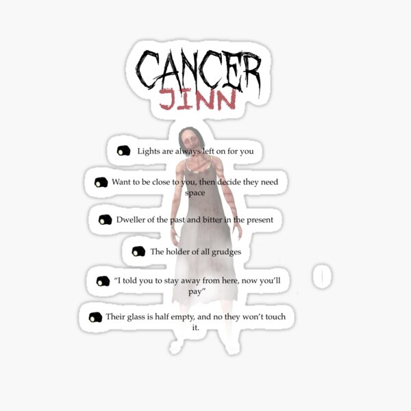 Zodiacs signs as Phasmophobia ghosts - Cancer Sticker