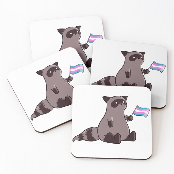 Item preview, Trans Pride Raccoon designed and sold by imnotmadison.
