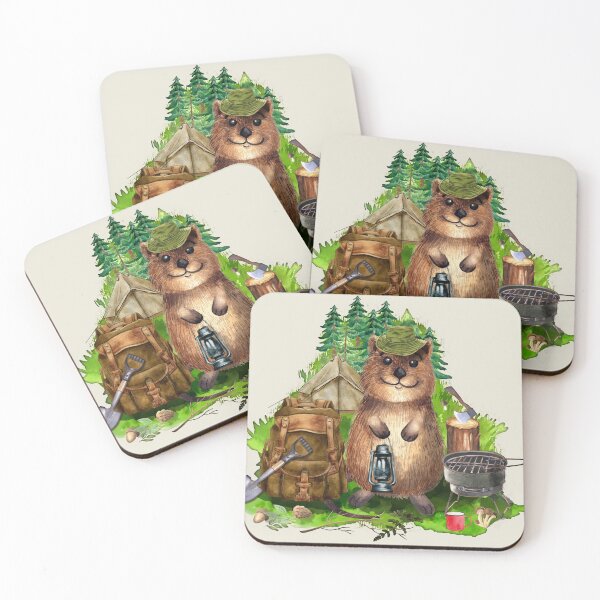 Item preview, Happy Quokka Camping is happiness designed and sold by AlexSin.