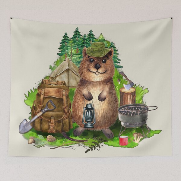 Item preview, Happy Quokka Camping is happiness designed and sold by AlexSin.