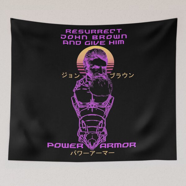 Item preview, Resurrect John Brown And Give Him Power Armor - Vaporwave, Meme, Leftist, Socialist designed and sold by SpaceDogLaika.
