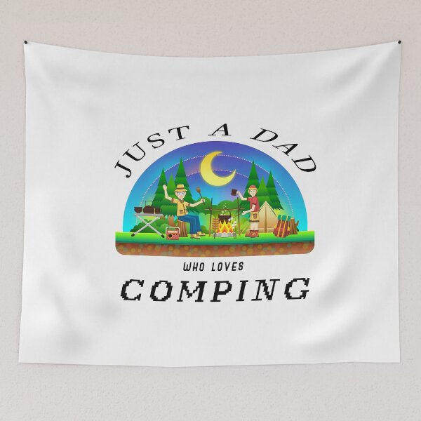 Item preview, just a dad who loves camping designed and sold by Wasef Baker.