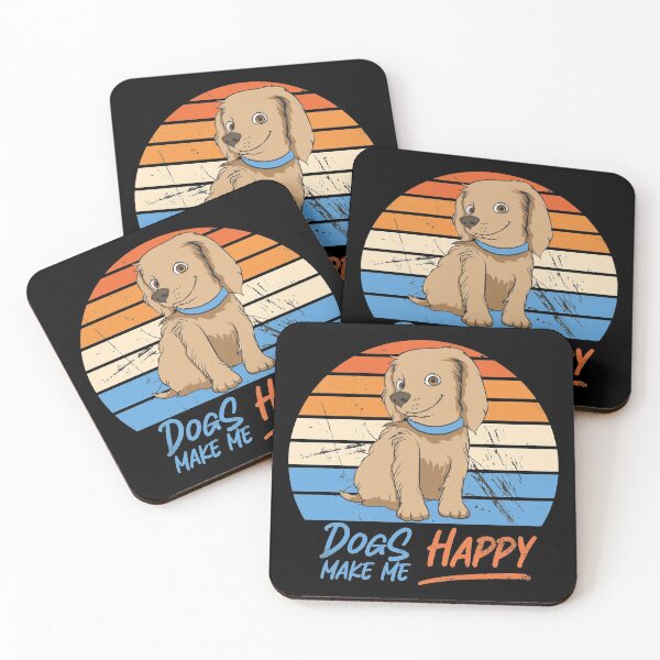 Item preview, Dogs Make Me Happy | Dogs love designed and sold by Petra Becker.