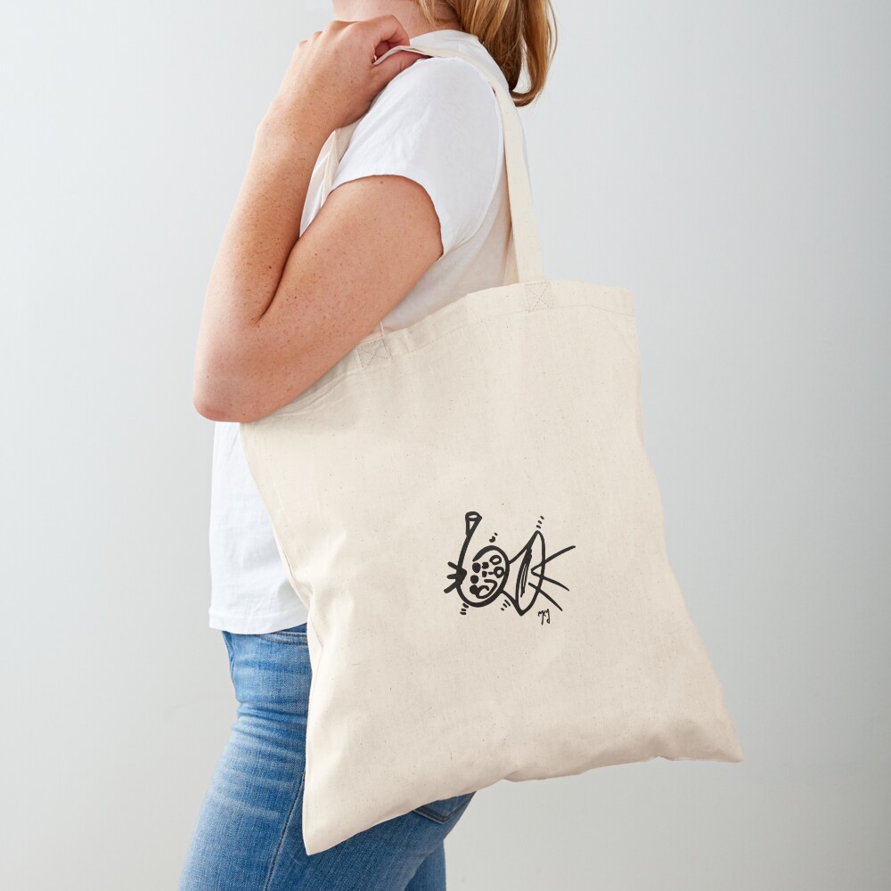French Horn Comic Stofftasche