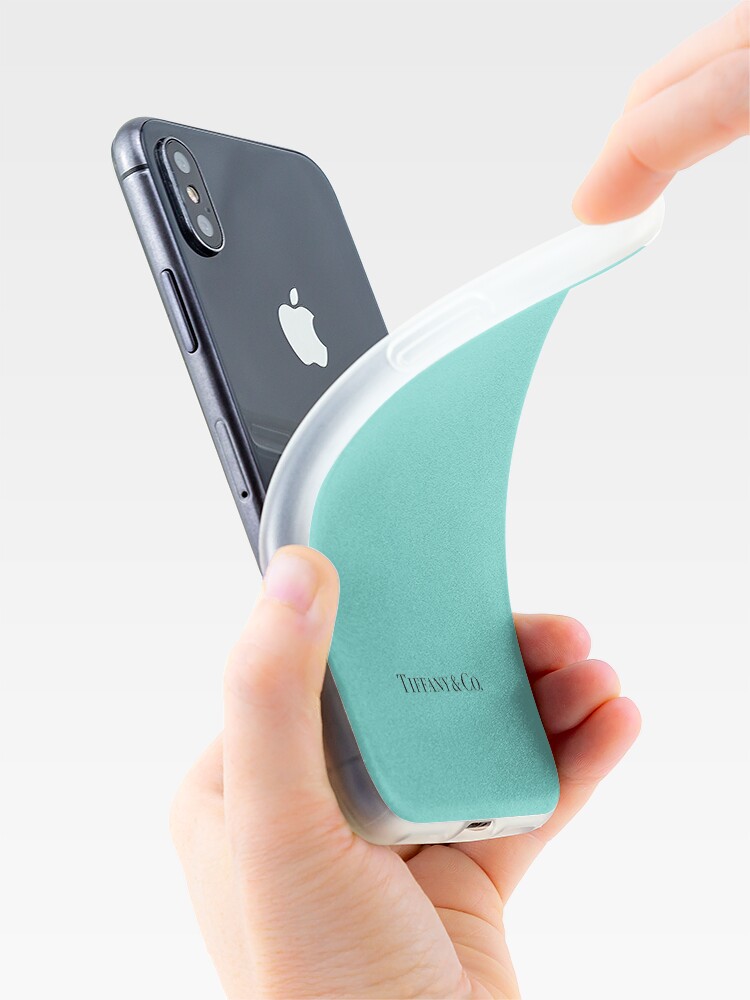 Alternate view of Tiffany Blue w/ Logo iPhone Case & Cover