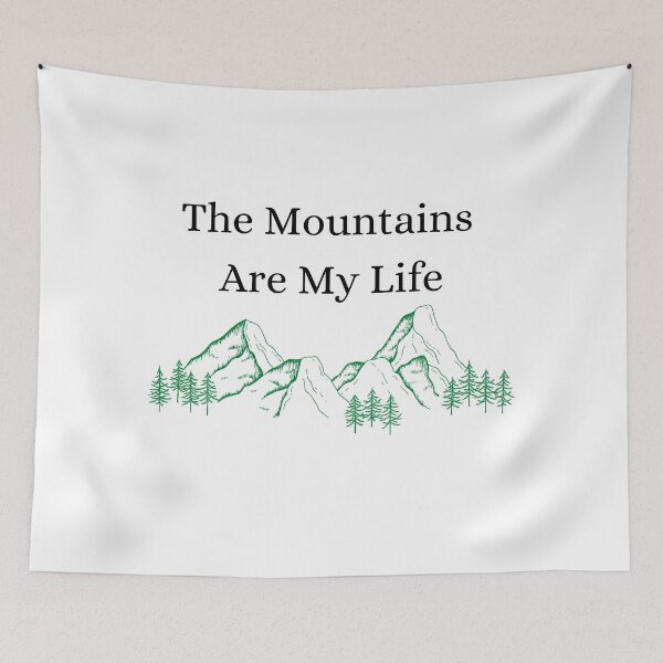 Item preview, The Mountains Are My Life designed and sold by MyHappyWorld.