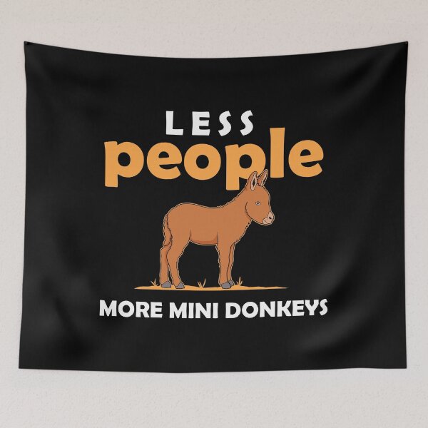 Item preview, Less People Mini Pet Lover Miniature Donkey graphic designed and sold by jakehughes2015.