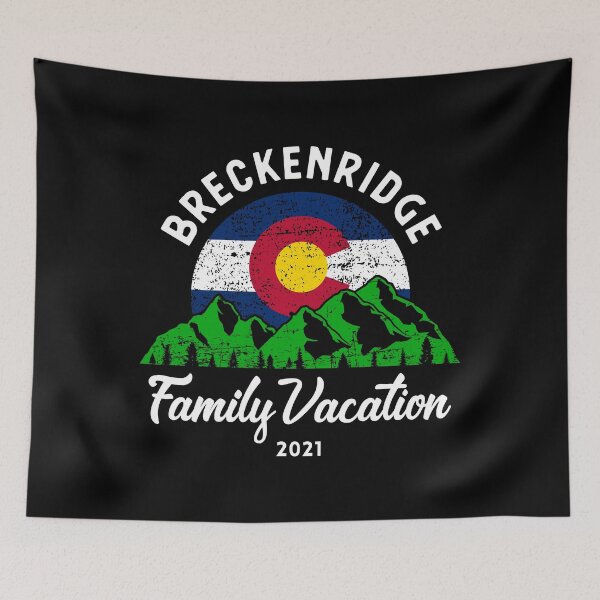 Item preview, Mountain Colorado Flag Breckenridge Family Vacation 2021 print designed and sold by jakehughes2015.