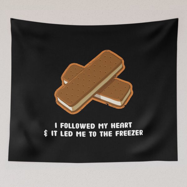 Artikelvorschau, Lustiges I Follow My Heart Ice Cream Sandwich Design entworfen und verkauft von jakehughes2015.