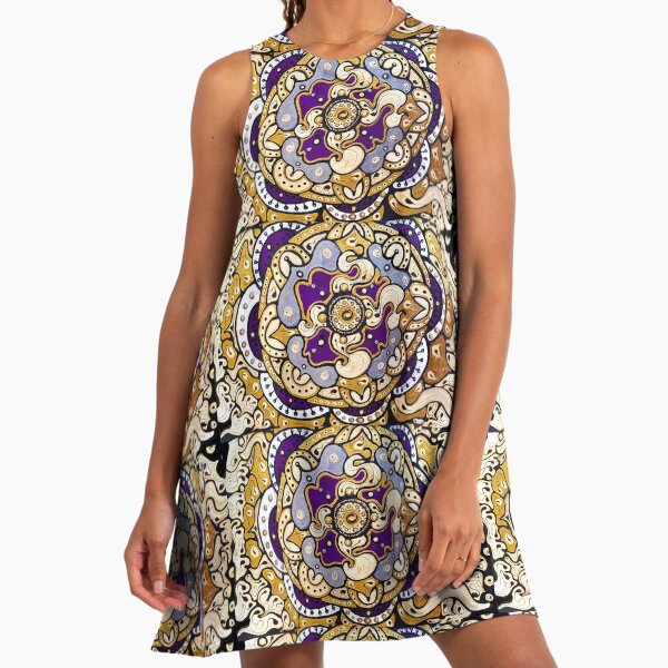 slim fit dress slacks Celestial Wrap Dress Purple & Gold | Women Fashion
