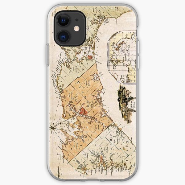 Vintage Karte von Prinz Edward Insel (1775) iPhone Flexible Hülle