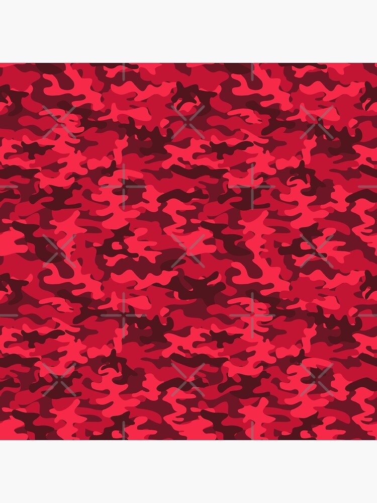 Red Tiger Camo Poster For Sale By Psych Apparel Redbubble