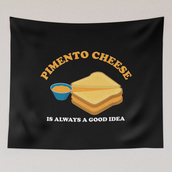 Aperçu de l'œuvre Le fromage Pimento drôle est toujours une bonne idée imprimer créée et vendue par jakehughes2015.