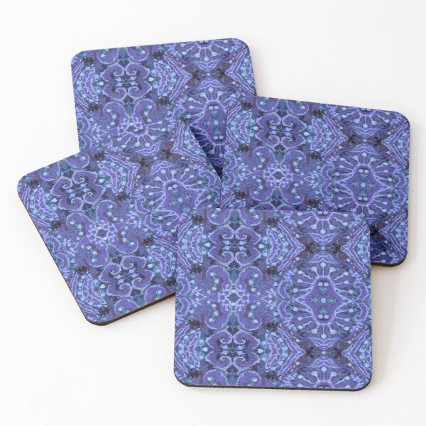 Item preview, Woolen Arabesque Bohemian Pattern Fiber Wool Texture Indigo Blue designed and sold by Julia Khoroshikh.