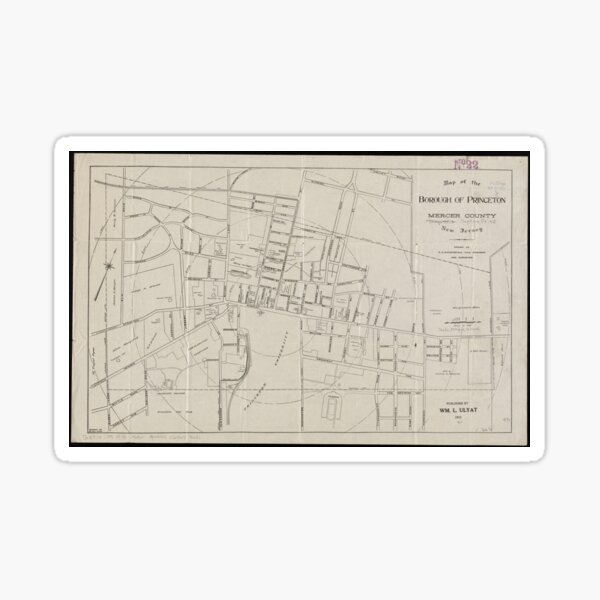 Item preview, Vintage Map of Princeton NJ (1915) designed and sold by BravuraMedia.