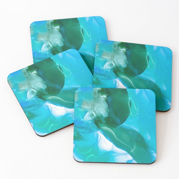 Item preview, Teal Meadly Marble Watercolor designed and sold by Designs By YL.