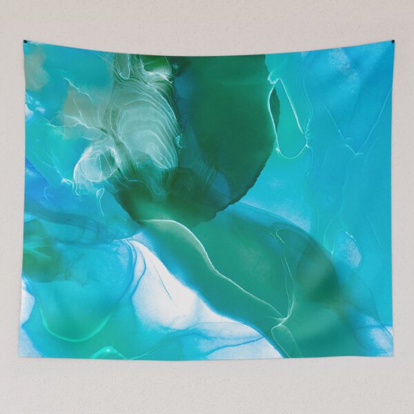 Item preview, Teal Meadly Marble Watercolor designed and sold by Designs By YL.