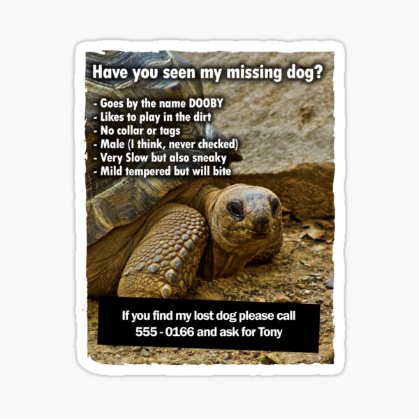 Lost Dog DOOBY Sticker