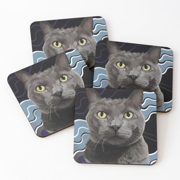 Item preview, Intense Blue Cat designed and sold by nevernotamanda.
