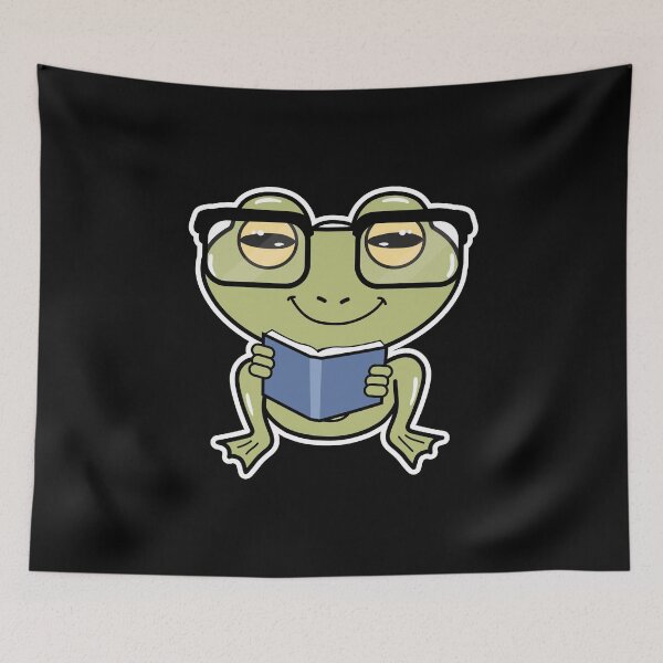 Item preview, Frog as Student with Book designed and sold by Snabdesign84.