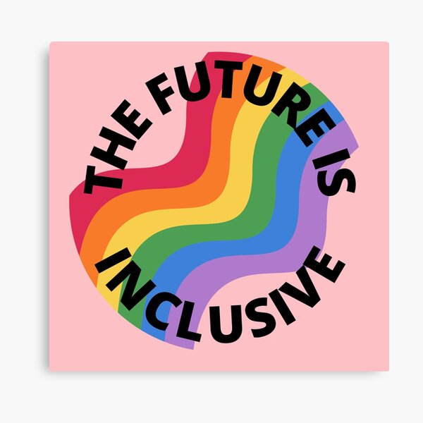 Artikel-Vorschau von Die Zukunft ist inklusive Pride Rainbow Pink, designt und verkauft von Wanderior.