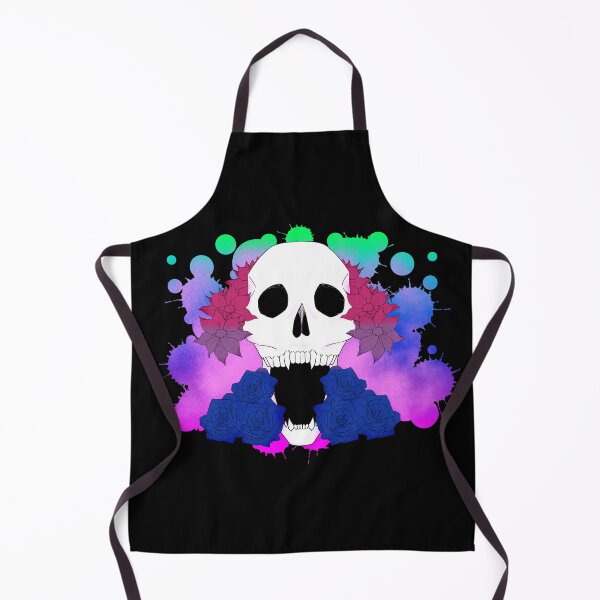 Item preview, Pride Skull and flowers ver. Bisexual pride flag designed and sold by VPStellar.