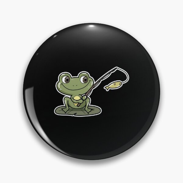 Item preview, Frog at Fishing with Fishing rod designed and sold by Snabdesign84.