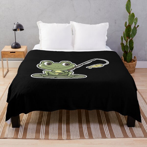 Item preview, Frog at Fishing with Fishing rod designed and sold by Snabdesign84.