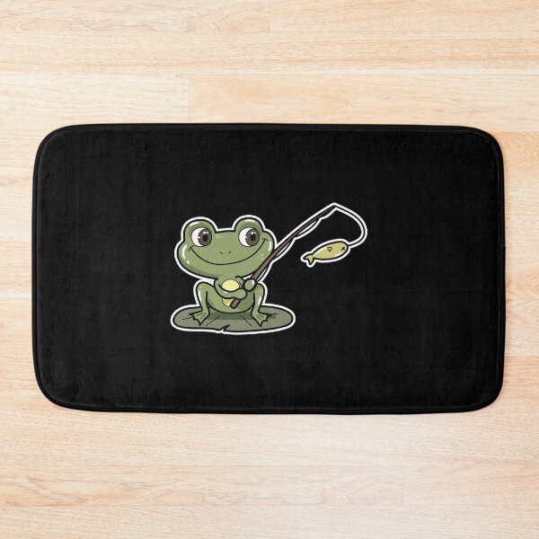 Item preview, Frog at Fishing with Fishing rod designed and sold by Snabdesign84.