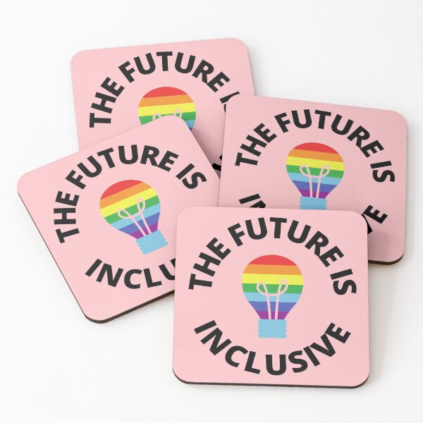 Item preview, The Future Is Inclusive Pride Rainbow Pink Lightbulb designed and sold by Wanderior.