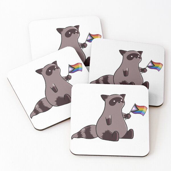 Item preview, Progressive Pride Flag Raccoon designed and sold by imnotmadison.