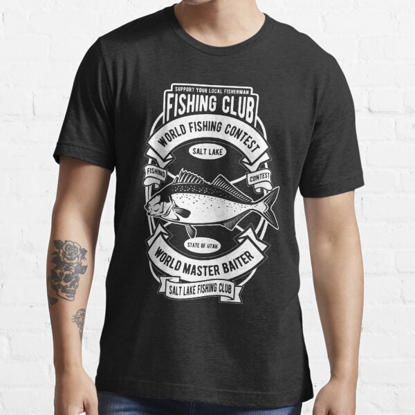  the great salt lake Funny Fishing T-Shirt : Clothing, Shoes &  Jewelry