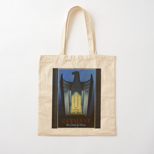 Germany The Land of Music by L Heinemann Vintage Art Poster Cotton Tote Bag