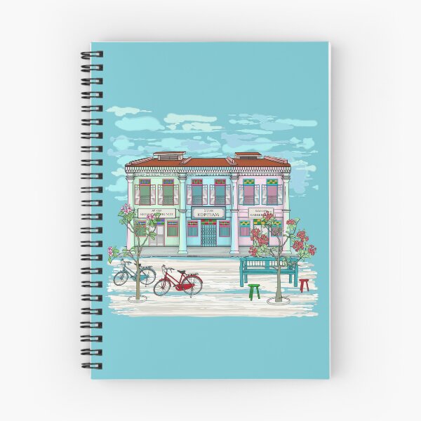 Item preview, PERANAKAN SHOPHOUSE Turquoise designed and sold by designsMM.