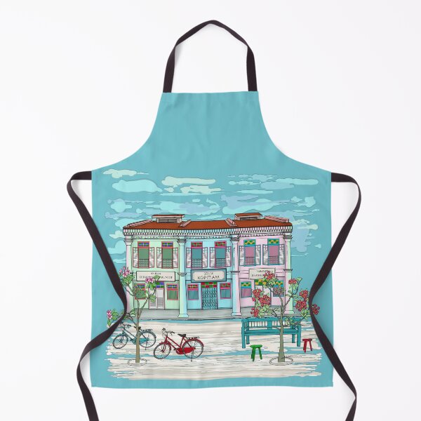 Item preview, PERANAKAN SHOPHOUSE Turquoise designed and sold by designsMM.