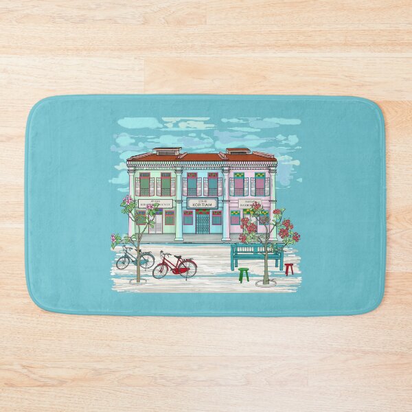 Item preview, PERANAKAN SHOPHOUSE Turquoise designed and sold by designsMM.