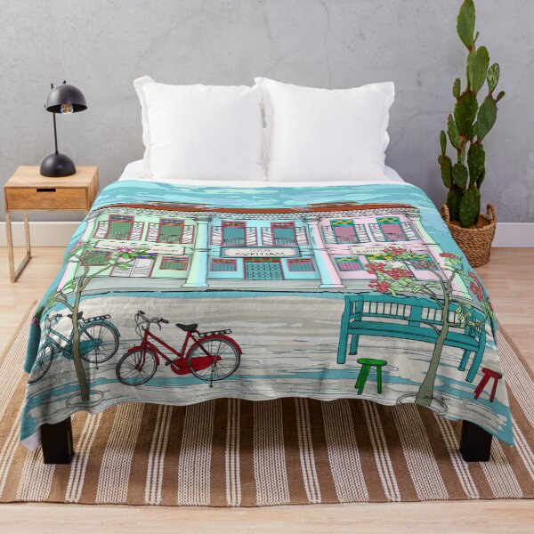 Item preview, PERANAKAN SHOPHOUSE Turquoise designed and sold by designsMM.