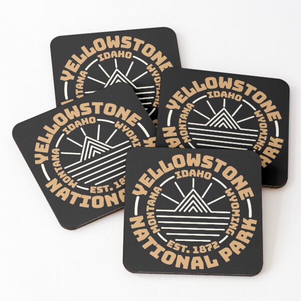 Item preview, Yellowstone National Park Minimalist Line Drawing designed and sold by Go-Fun.