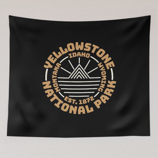 Item preview, Yellowstone National Park Minimalist Line Drawing designed and sold by Go-Fun.