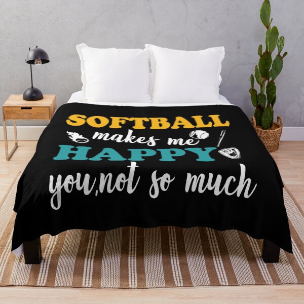 Item preview, Softball Makes Me Happy You Not So Much, Dad Softball ,Funny Saying Gift For Softball Player designed and sold by Rassitni.