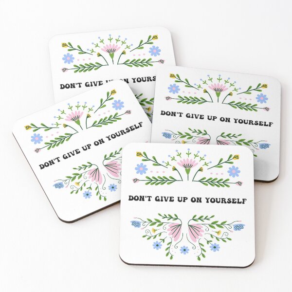 Item preview, Do Not Give Up On Yourself Floral Positivity Quote designed and sold by Natasha Rolfe.