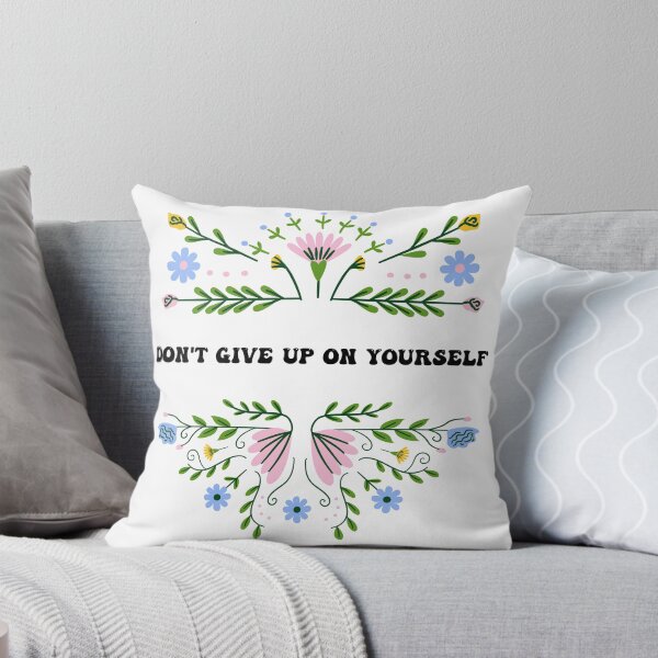 Item preview, Do Not Give Up On Yourself Floral Positivity Quote designed and sold by Natasha Rolfe.