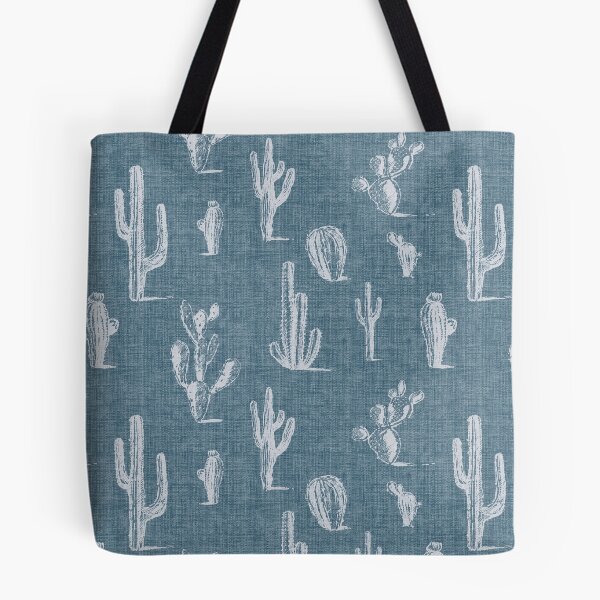 Item preview, Lienzo Cactus - azul designed and sold by SugarPineDesign.