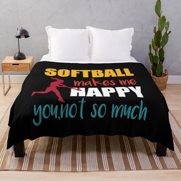 Item preview, Softball Makes Me Happy You Not So Much, Softball Coach Mom,Funny Gift Design For American Softball Mom designed and sold by Rassitni.