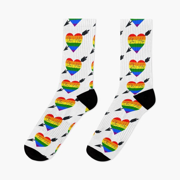Item preview, She/her pride heart designed and sold by Thatgaybrand.