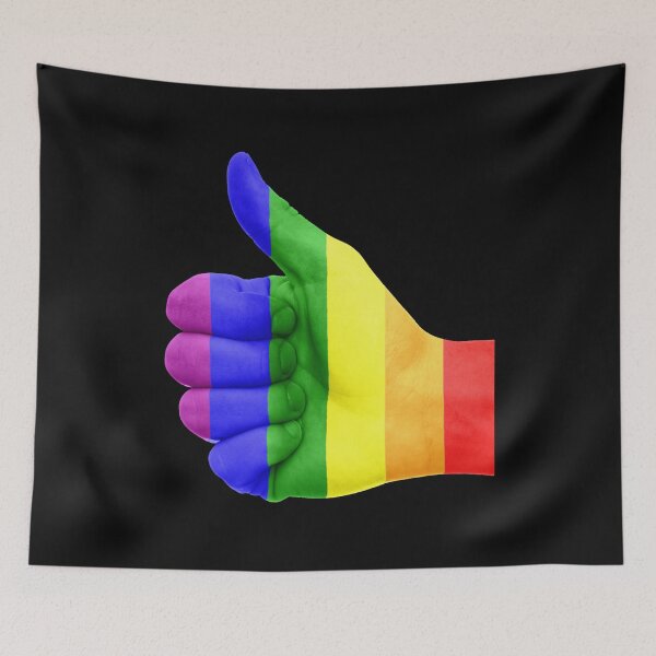 Item preview, Vintage Gay Flag on the hand illustration  designed and sold by garniturex.