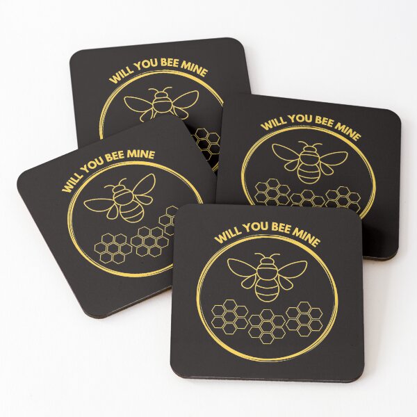 Item preview, Cute Bee Pun | Gold and Black | Will you bee mine designed and sold by Emma's New York Magic.