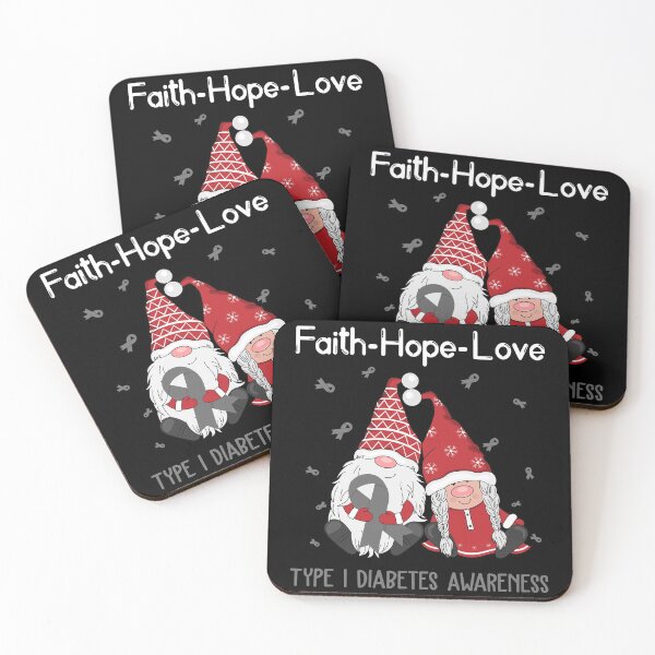 Item preview, Faith Hope Love Type 1 Diabetes Awareness designed and sold by Sabfit.