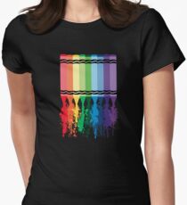 Spattered Crayons Women's Fitted T-Shirt
