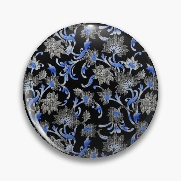 Item preview, Elegant Blue, Black & White Blossoms Floral Vines designed and sold by RiseAlex.